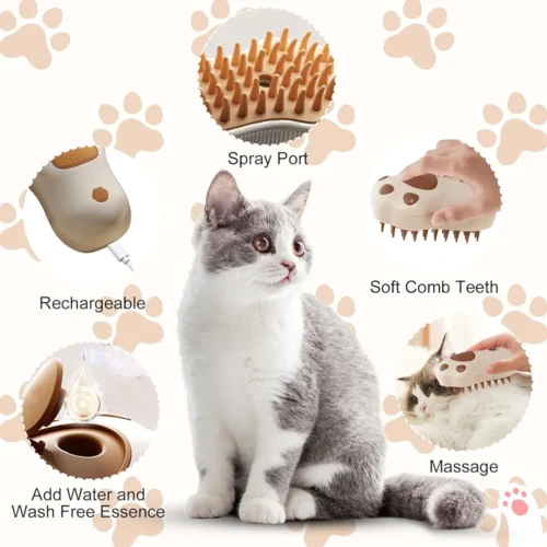 brosse vapeur pour chat et chien